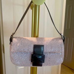 Pink Beaded Baguette Fendi Bag